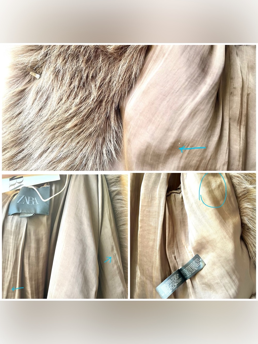 Short Faux Fur Coat Lapel Collar Long Sleeves Chic Viral Brown Teddy Coat Small - Picture 15 of 16